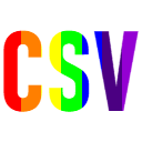 Rainbow CSV extension logo with colorful CSV letters