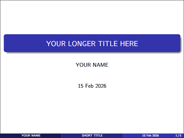 Quarto Beamer template