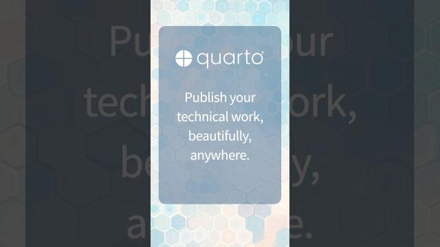 How to create engaging technical slides using Quarto! #quarto #datascience #code #opensource